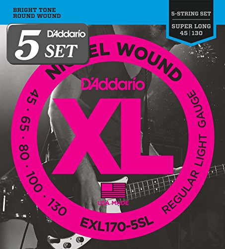 ベース弦　ダダリオ　5点セット Amazon | D'Addario ダダリオ ベース弦 ニッケル Super Long Scale 5弦